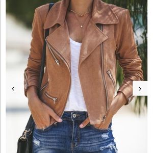Faux suede jacket